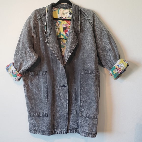 Valentino Jackets & Blazers - ❤Valentino 80s Acid Wash Vintage Jacket